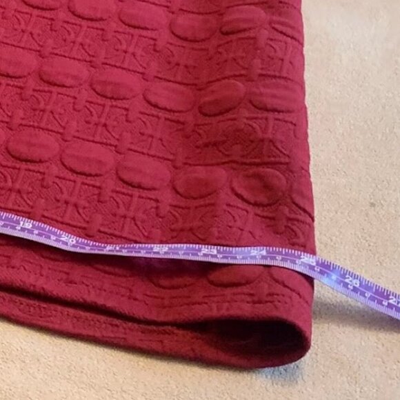 Shangyu Deep Red Mock Turtleneck Quilted Dress - Size L - Picture 5 of 8